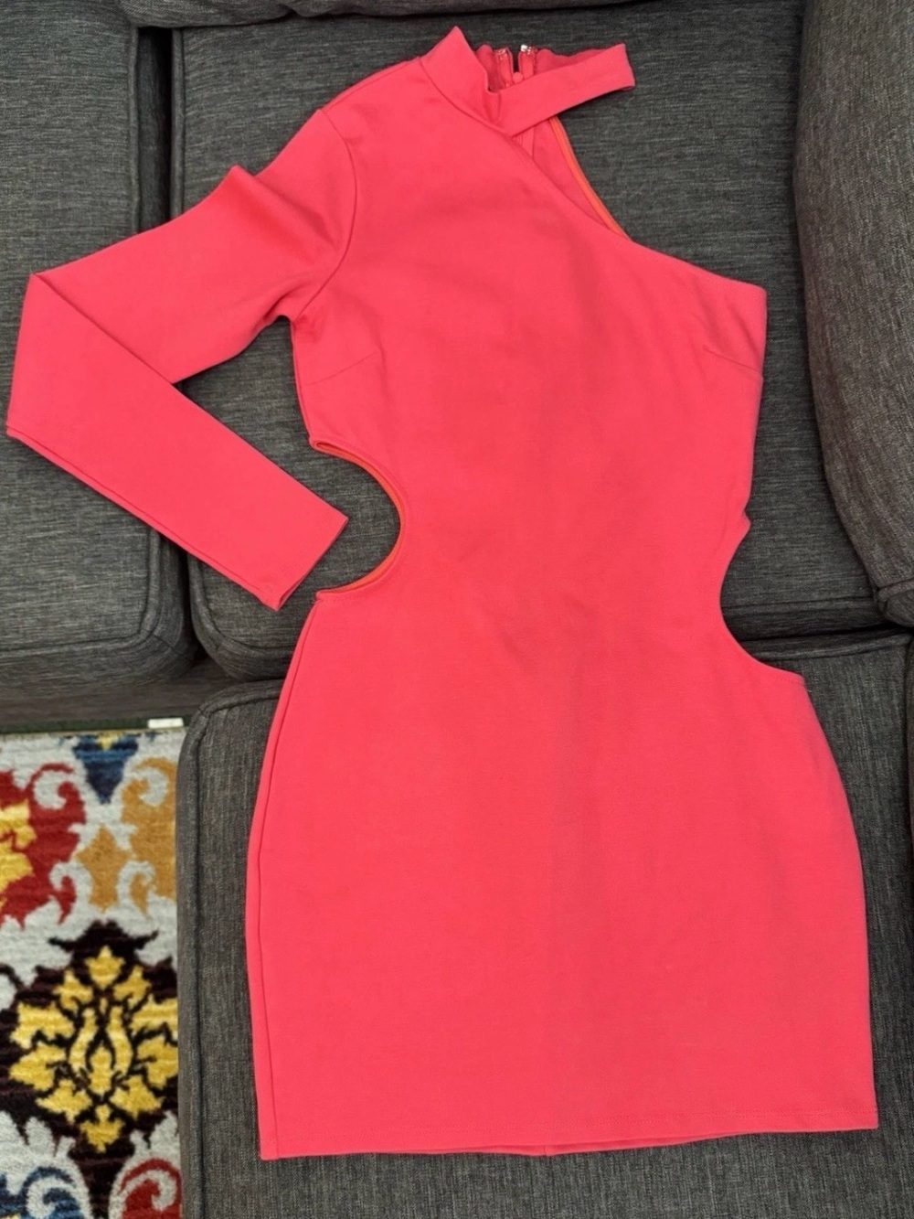 Urban Outfitters One Shoulder Cut-out Bodycon Mini Dress Size Small